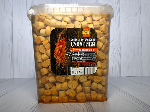 Сухарики с красной икрой в Химках