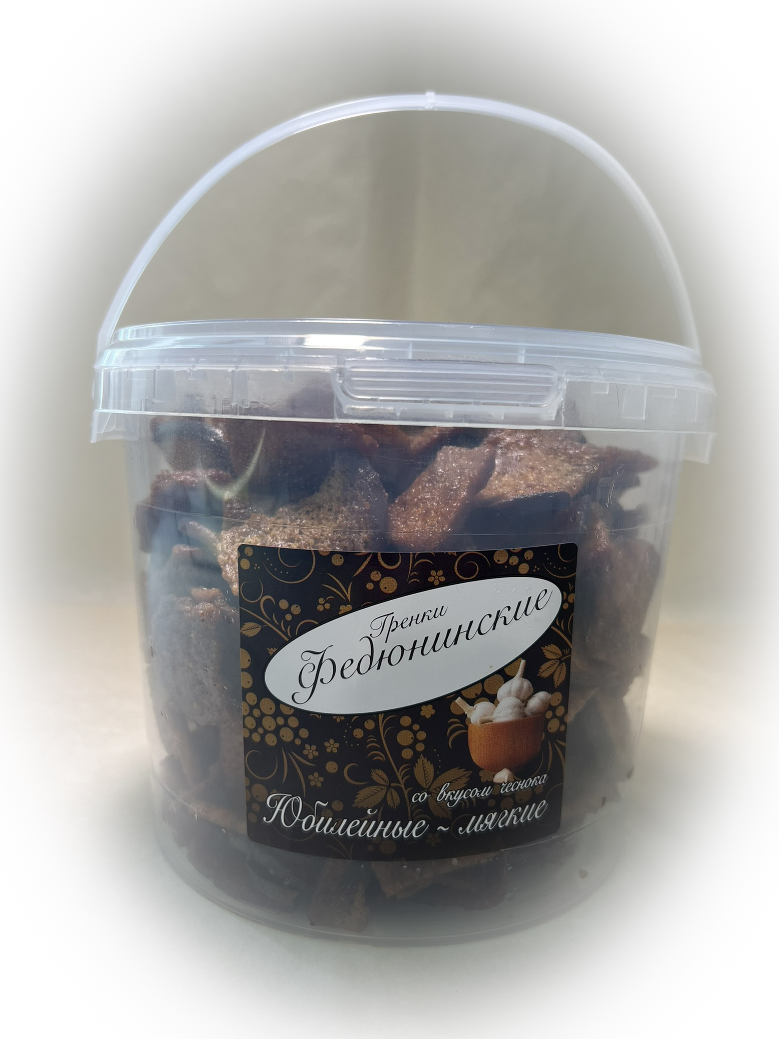 Гренки "ФЕДЮНИНСКИЕ" "Чеснок" (ведро 900 гр.) в Химках