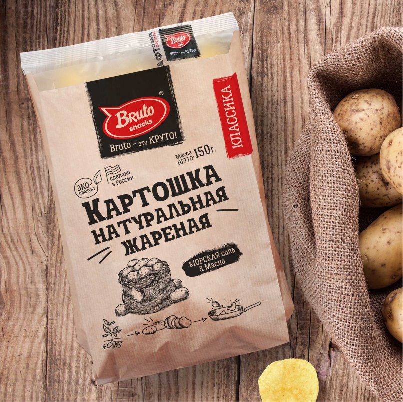 Картофель «Бруто» с солью 130 гр. в Химках